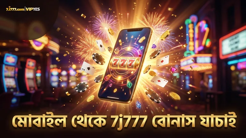 মোবাইল থেকে 7j777 বোনাস দ্রুত যাচাই করা যায়।