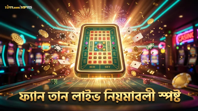 ফ্যান তান লাইভের নিয়মাবলী ও টেবিল লেআউট স্পষ্টভাবে উপস্থাপন।